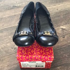 Tory Burch Ambrose Black Flats Size 12